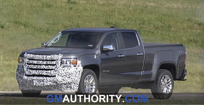 GMC Canyon Facelift Spotted With Larger Grille GM Authority